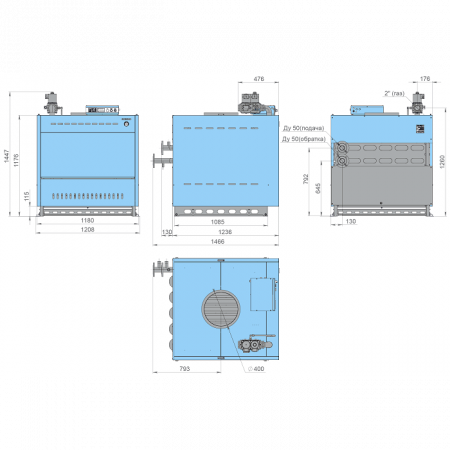 Газовый котел Rossen RSA 400